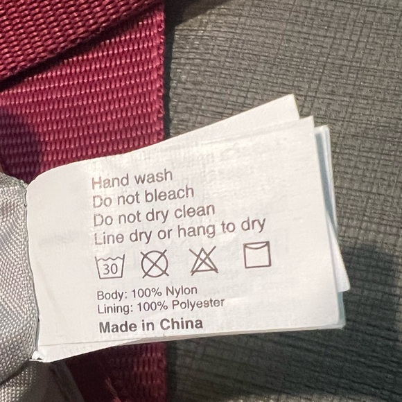 Baggallini Burgundy/Raspberry Color Crossbody 3-Zipper Bag - Picture 7 of 11